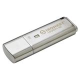 16 GB . USB 3.2 kľúč . Kingston IronKey Locker+ 50, strieborná ( r145MB/s, w115MB/s)
