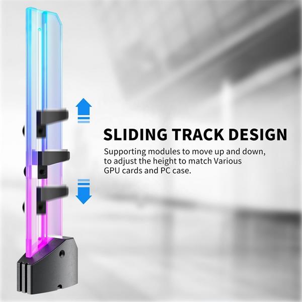 1stCOOL GPU Holder Al Magnetic AURA ARGB - držiak VGA