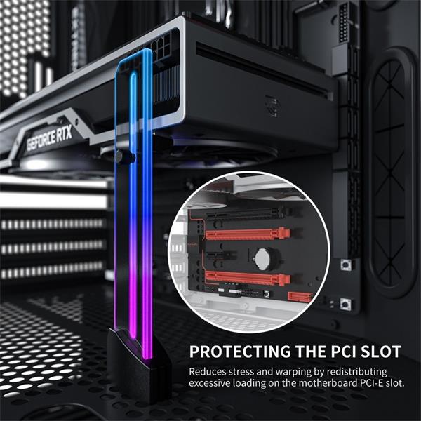1stCOOL GPU Holder Al Magnetic AURA ARGB - držiak VGA