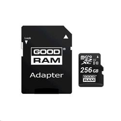 256 GB . microSDHC karta GOODRAM Class 10 UHS I + adapter