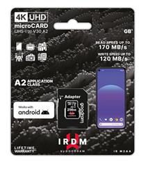 256 GB . microSDHC karta IRDM GOODRAM UHS I U3 A2 + adapter