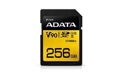 256 GB . SDXC/SDHC Premier ONE UHS-II karta ADATA class 10 Ultra High Speed