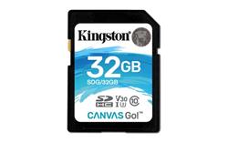 32 GB .SDHC karta Kingston . Canvas Go Class 10 UHS-I U3 V30 ( r90MB/s, w45MB/s )