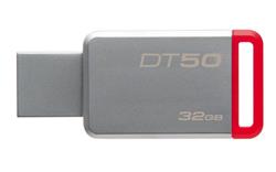 32 GB . USB 3.0 kľúč . Kingston DataTraveler 50 (Metal/Red)