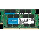 32GB Kit (16GBx2) DDR4 3200MHz (PC4-25600) CL22 SR x8 Crucial Unbuffered SODIMM 260pin