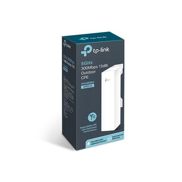 5 GHz 300 Mbps 13 dBi Outdoor CPE Port: 1× 10/100 Mbps Shielded Ethernet Port SPEED: 300 Mbps at 5 GHz FEATURE: 13 dBi,