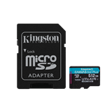 512 GB . microSDXC karta Kingston Canvas Go Plus Gen4 + adaptér ( r200MB/s, w160MB/s )