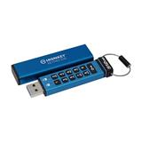 512 GB . USB 3.2 kľúč . Kingston IronKey Keypad 200 Enkrypted, čierny ( r280MB/s, w200MB/s)