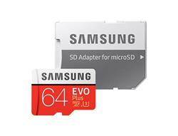 64 GB . microSDHC karta Samsung EVO Plus + adapter