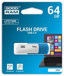 64 GB . USB 2.0 kľúč . GOODDRIVE COLOUR MIX Modro-biela