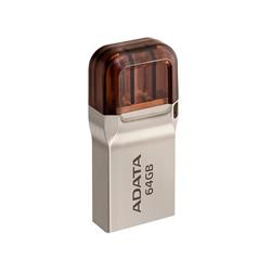 64 GB . USB 3.1 klúč . ADATA DashDrive™ Choice UC360, zlatý (USB, micro USB )