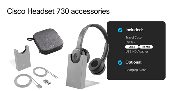 730 Wireless Dual On-ear Headset USB-A Bundle - Carbon Black