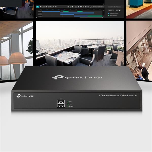 8 Channel Network Video Recorder SPEC: H.265+/H.265/H.264+/H.264, Up to 5MP resolution, Decoding capability/8-ch @2MP, 8