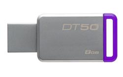 8 GB . USB 3.0 klúč . Kingston DataTraveler 50 (Metal/Purple)