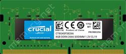 8GB DDR4 2666MHz (PC4-21300) CL19 SR x8 Crucial Unbuffered SODIMM 260pin