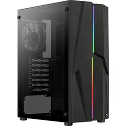 Aerocool Mecha, skrinka ATX, RGB LED, 1x fan, čierna