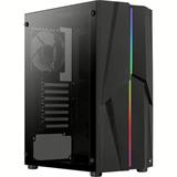 Aerocool Mecha, skrinka ATX, RGB LED, 1x fan, čierna