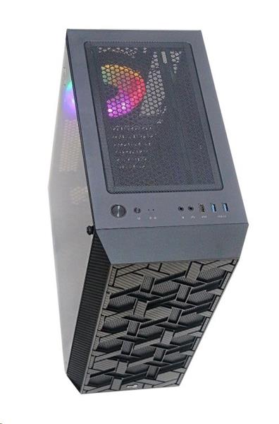 Aerocool MLG Hive, skrinka ATX, RGB LED ventilátor, čierna, bez zdroja