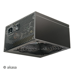 Akasa 500W zdroj, 12cm Fan, modrý, ATX v2.2