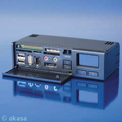AKASA AK-All-02BK, 5 1/4" AllIn1 V2 (Fan Ctrl. 3 Fans,C Reader),čierny