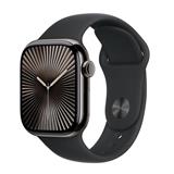 Apple Watch Series 10 GPS + Cellular 46mm Slate Titanium Case with Black Sport Band - S/M