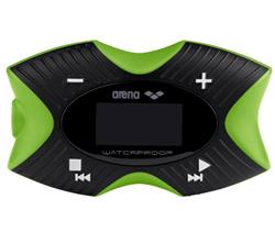 Arena Swimming MP3 pro (s rádiom, pedometrom), (vode-odolný), čierno-zelený
