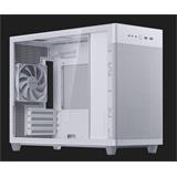 ASUS AP201 PRIME CASE Transparent Glass WHITE, mATX, biela