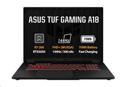 ASUS TUF Gaming A18 FA808UH-S8095WZ, Ryzen 7 260, 18.0˝ 1920x1200 FHD+, RTX 5050/8GB, 16GB, SSD 512GB, W11H, bez AC adap