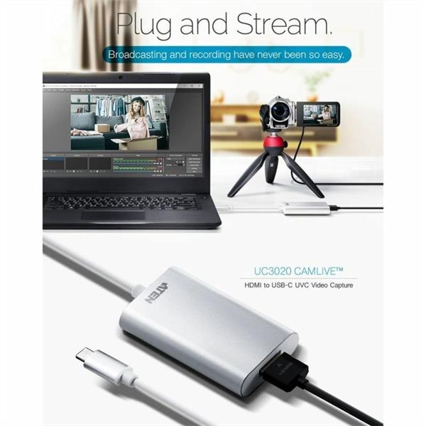 Aten Redukcia z USB 3.1 Typ C Video Grabber - HDMI Vstup