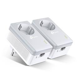 AV600 Passthrough Powerline Starter Kit KIT: 2× TL-PA4010P SPEED: 600 Mbps Powerline SPEC: Qualcomm CPU, 1× 10/100 Mbps