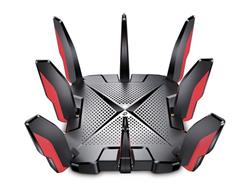 AX6600 Tri-Band Wi-Fi 6 Gaming Router SPEED: 574 Mbps at 2.4 GHz + 1201 Mbps at 5 GHz_1 + 4804 Mbps at 5 GHz_2 SPEC: 8×