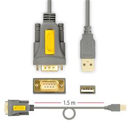 AXAGON ADS-1PS USB2.0 - seriový RS-232 DB9 Prolific adapter 1,5m