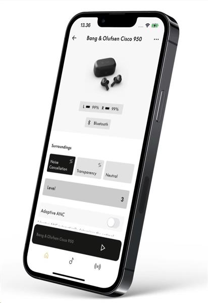 B&O Cisco 950 True Wireless In-Ear Teams Qualified - Black
