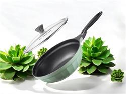BUYDEEM Hliníková nepriľnavá panvica 30 cm, model CP102, farba útulná zelená