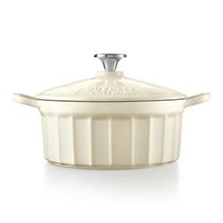 BUYDEEM Smaltovaný liatinový hrniec 2,9L, 22cm, model CP521, farba biela