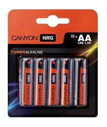 Canyon ALKAA10, alkalické tužkové batérie AA, 10ks/balenie - blister