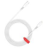 Canyon CLN30SC20, 2 m kábel, USB-C / Lightning, PD 27 W, 480 Mbps. biely