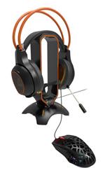 Canyon CND-GWH200B, 3v1, stojan pre herný headset + bungee stabilizátor kábla hernej myši + USB hub, čierny