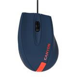 Canyon CNE-CMS11BR, optická myš, USB, 1000 dpi, 3 tlač, tmavo-modro-červená