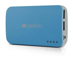 Canyon CNE-CPB78BL Powerbank 7800mAh, dual USB 5V/1A/2A, pre smartfóny a tablety, modrá