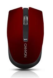 Canyon CNS-CMSW5R, Wireless optická myš USB, 800/1280 dpi, 4 tlač, Power Saving, červená
