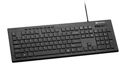 Canyon CNS-HKB2-CS drôtová klávesnica, USB, multimediálne funkcie, 105 klávesov, podsvietené, štíhla, čierna, SK/CZ