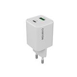 Canyon CU45AC vysokorýchlostná univerzálna nabíjačka do steny 1x USB-C 45W, 1x USB-A 18W