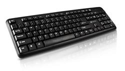 Canyon KB-1, klávesnica, USB, 104 kláves, odolná proti poliatiu tekutinou, štíhla, čierna, UK/US