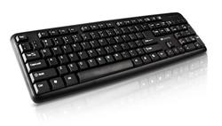Canyon KB-1, klávesnica, USB, 104 kláves, odolná proti poliatiu tekutinou, štíhla, SK/CZ, čierna