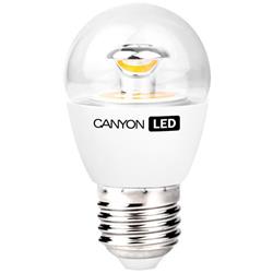 Canyon LED COB žiarovka, E27, kompakt guľatá priehľadn, 3.3W, 262 lm, neutrál biela 4000K, 220-240V, 150°, Ra>80, 50000h