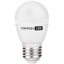 Canyon LED COB žiarovka, E27, kompakt guľatá priehľadná 6W, 470 lm, teplá biela 2700K, 220-240V, 150°, Ra>80, 50.000 hod