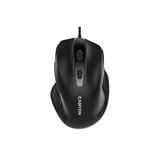 Canyon M-6, asymetrická optická myš, USB, 3200 dpi, 6 tlačidiel, ergonomická, 1,5m kábel, výdrž 3 mil kliknutí, čierna