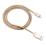 Canyon MFI-3, 1m prémiový opletený kábel Lightning/USB, MFI schválený Apple, zlatý