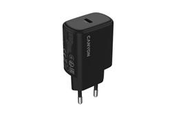 Canyon OnCharge 200, univerzálna nabíjačka do steny, 1x USB-C, PD 20W, čierna